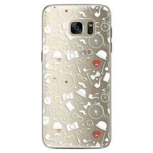 Plastové puzdro iSaprio - Vintage Pattern 01 - white - Samsung Galaxy S7 Edge