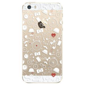 Plastové puzdro iSaprio - Vintage Pattern 01 - white - iPhone 5/5S/SE