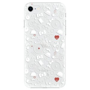 Plastové puzdro iSaprio - Vintage Pattern 01 - white - iPhone SE 2020