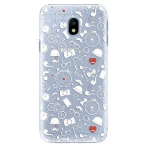 Plastové puzdro iSaprio - Vintage Pattern 01 - white - Samsung Galaxy J3 2017