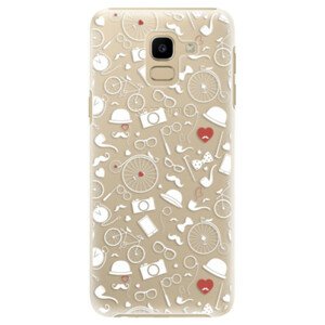 Plastové puzdro iSaprio - Vintage Pattern 01 - white - Samsung Galaxy J6