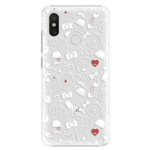 Plastové puzdro iSaprio - Vintage Pattern 01 - white - Xiaomi Mi 8