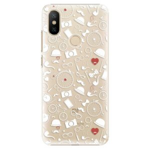 Plastové puzdro iSaprio - Vintage Pattern 01 - white - Xiaomi Mi A2