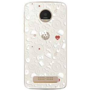 Plastové puzdro iSaprio - Vintage Pattern 01 - white - Lenovo Moto Z Play