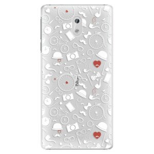 Plastové puzdro iSaprio - Vintage Pattern 01 - white - Nokia 3