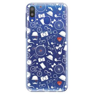 Plastové puzdro iSaprio - Vintage Pattern 01 - white - Samsung Galaxy M20