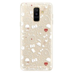 Silikónové puzdro iSaprio - Vintage Pattern 01 - white - Samsung Galaxy A6+