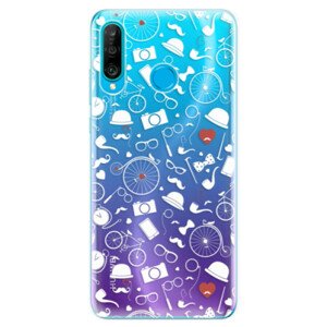 Odolné silikonové pouzdro iSaprio - Vintage Pattern 01 - white - Huawei P30 Lite