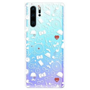 Odolné silikonové pouzdro iSaprio - Vintage Pattern 01 - white - Huawei P30 Pro