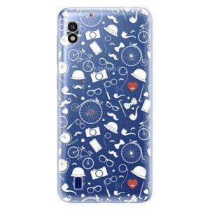 Odolné silikónové puzdro iSaprio - Vintage Pattern 01 - white - Samsung Galaxy A10