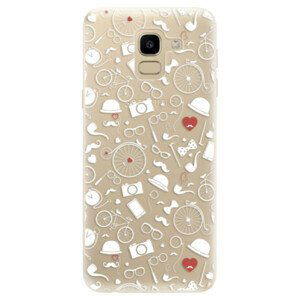 Odolné silikónové puzdro iSaprio - Vintage Pattern 01 - white - Samsung Galaxy J6