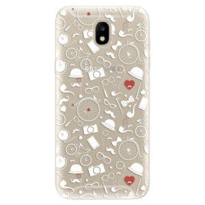 Odolné silikónové puzdro iSaprio - Vintage Pattern 01 - white - Samsung Galaxy J5 2017