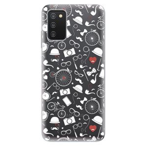 Odolné silikónové puzdro iSaprio - Vintage Pattern 01 - white - Samsung Galaxy A03s