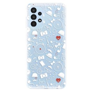 Odolné silikónové puzdro iSaprio - Vintage Pattern 01 - white - Samsung Galaxy A13