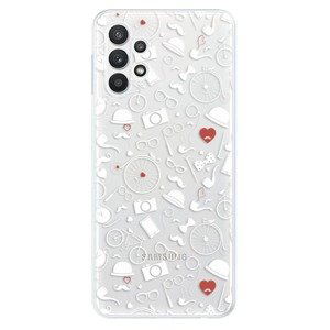 Odolné silikónové puzdro iSaprio - Vintage Pattern 01 - white - Samsung Galaxy A32