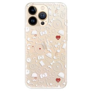 Odolné silikónové puzdro iSaprio - Vintage Pattern 01 - white - iPhone 13 Pro Max