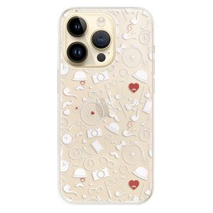 Odolné silikónové puzdro iSaprio - Vintage Pattern 01 - white - iPhone 14 Pro