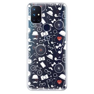 Odolné silikónové puzdro iSaprio - Vintage Pattern 01 - white - OnePlus Nord N10 5G