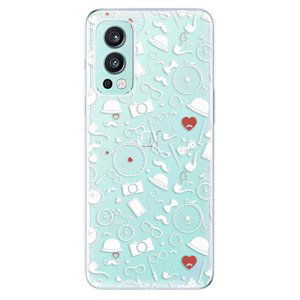 Odolné silikónové puzdro iSaprio - Vintage Pattern 01 - white - OnePlus Nord 2 5G