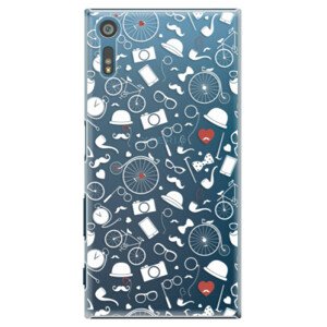 Plastové puzdro iSaprio - Vintage Pattern 01 - white - Sony Xperia XZ