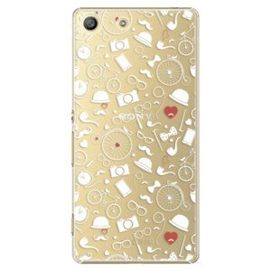 Plastové puzdro iSaprio - Vintage Pattern 01 - white - Sony Xperia M5