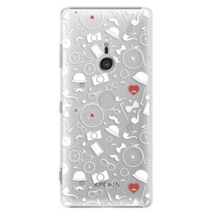 Plastové puzdro iSaprio - Vintage Pattern 01 - white - Sony Xperia XZ3