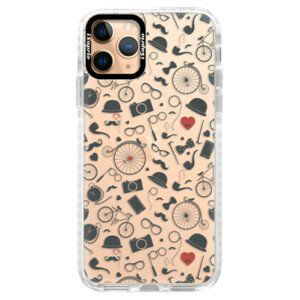 Silikónové puzdro Bumper iSaprio - Vintage Pattern 01 - black - iPhone 11 Pro