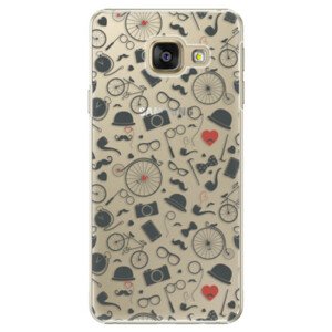 Plastové puzdro iSaprio - Vintage Pattern 01 - black - Samsung Galaxy A3 2016