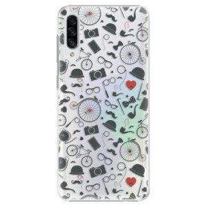 Plastové puzdro iSaprio - Vintage Pattern 01 - black - Samsung Galaxy A30s