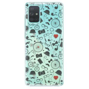 Plastové puzdro iSaprio - Vintage Pattern 01 - black - Samsung Galaxy A71