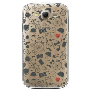 Plastové puzdro iSaprio - Vintage Pattern 01 - black - Samsung Galaxy Grand Neo Plus