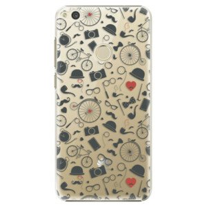 Plastové puzdro iSaprio - Vintage Pattern 01 - black - Huawei P9 Lite 2017