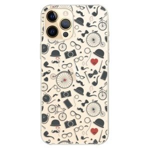 Plastové puzdro iSaprio - Vintage Pattern 01 - black - iPhone 12 Pro