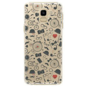 Plastové puzdro iSaprio - Vintage Pattern 01 - black - Samsung Galaxy J6