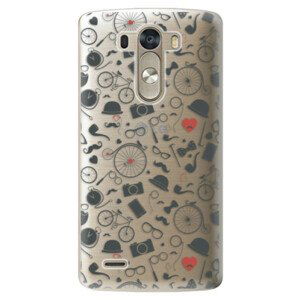 Plastové puzdro iSaprio - Vintage Pattern 01 - black - LG G3 (D855)