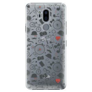 Plastové puzdro iSaprio - Vintage Pattern 01 - black - LG G7