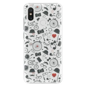 Plastové puzdro iSaprio - Vintage Pattern 01 - black - Xiaomi Mi 8