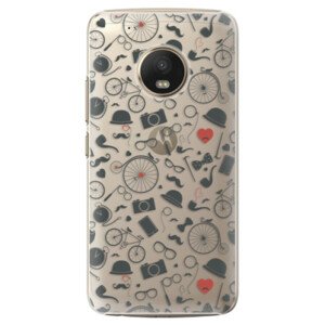 Plastové puzdro iSaprio - Vintage Pattern 01 - black - Lenovo Moto G5 Plus