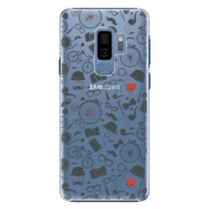 Plastové puzdro iSaprio - Vintage Pattern 01 - black - Samsung Galaxy S9 Plus