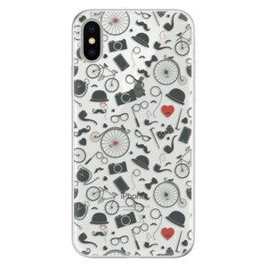 Silikónové puzdro iSaprio - Vintage Pattern 01 - black - iPhone X