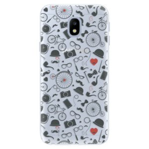 Silikónové puzdro iSaprio - Vintage Pattern 01 - black - Samsung Galaxy J3 2017