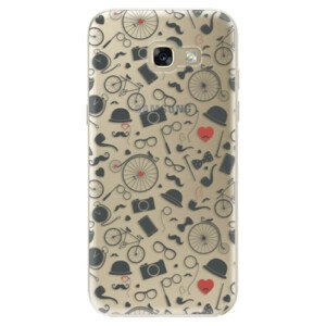 Odolné silikónové puzdro iSaprio - Vintage Pattern 01 - black - Samsung Galaxy A5 2017