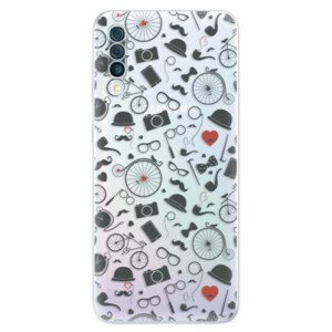 Odolné silikónové puzdro iSaprio - Vintage Pattern 01 - black - Samsung Galaxy A50