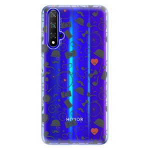 Odolné silikónové puzdro iSaprio - Vintage Pattern 01 - black - Huawei Honor 20