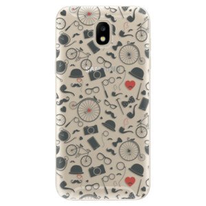 Odolné silikónové puzdro iSaprio - Vintage Pattern 01 - black - Samsung Galaxy J5 2017