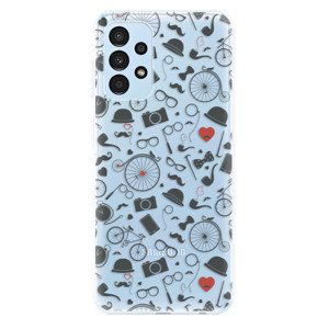 Odolné silikónové puzdro iSaprio - Vintage Pattern 01 - black - Samsung Galaxy A13