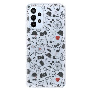 Odolné silikónové puzdro iSaprio - Vintage Pattern 01 - black - Samsung Galaxy A23 / A23 5G