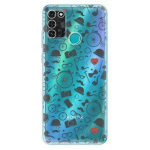 Odolné silikónové puzdro iSaprio - Vintage Pattern 01 - black - Honor 9A