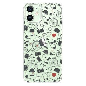 Odolné silikónové puzdro iSaprio - Vintage Pattern 01 - black - iPhone 12