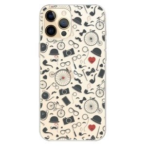 Odolné silikónové puzdro iSaprio - Vintage Pattern 01 - black - iPhone 12 Pro